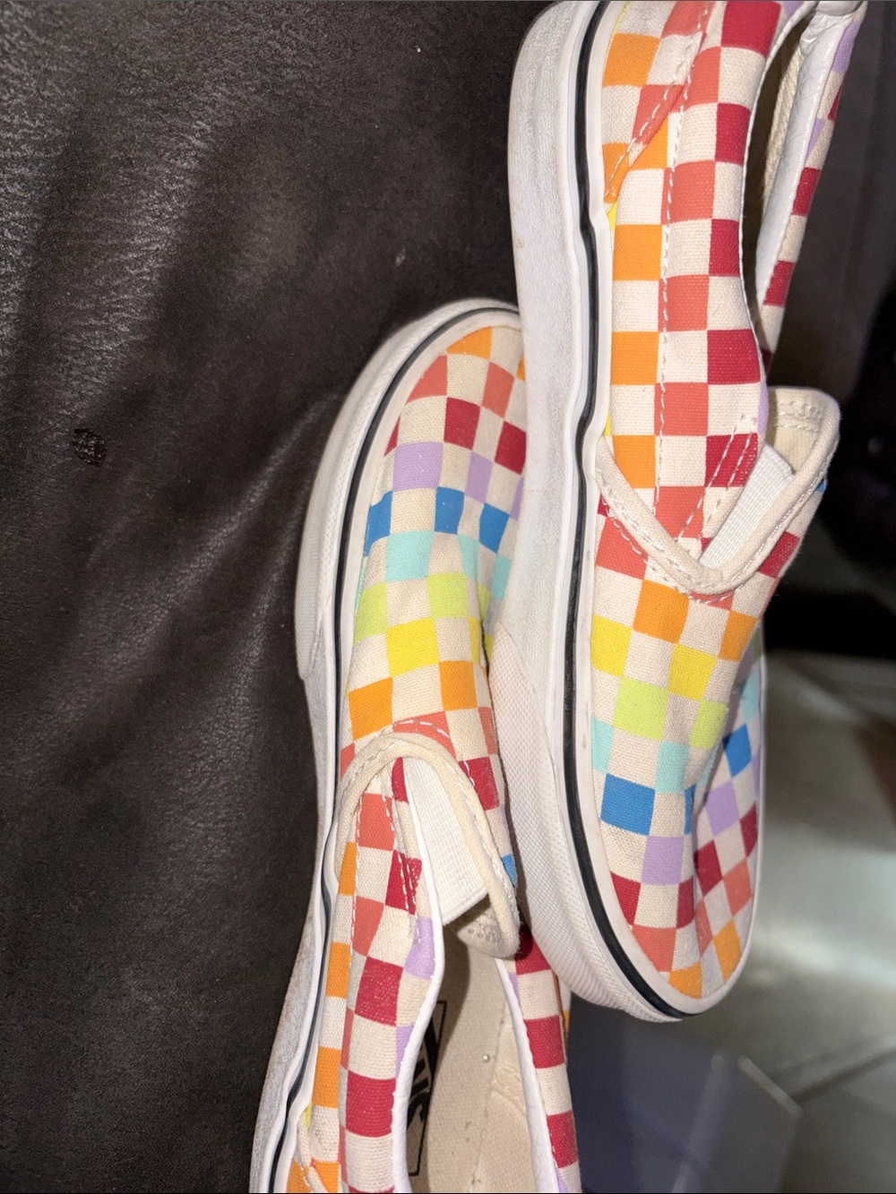 Checkered Rainbow Vans
